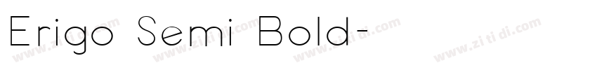 Erigo Semi Bold字体转换